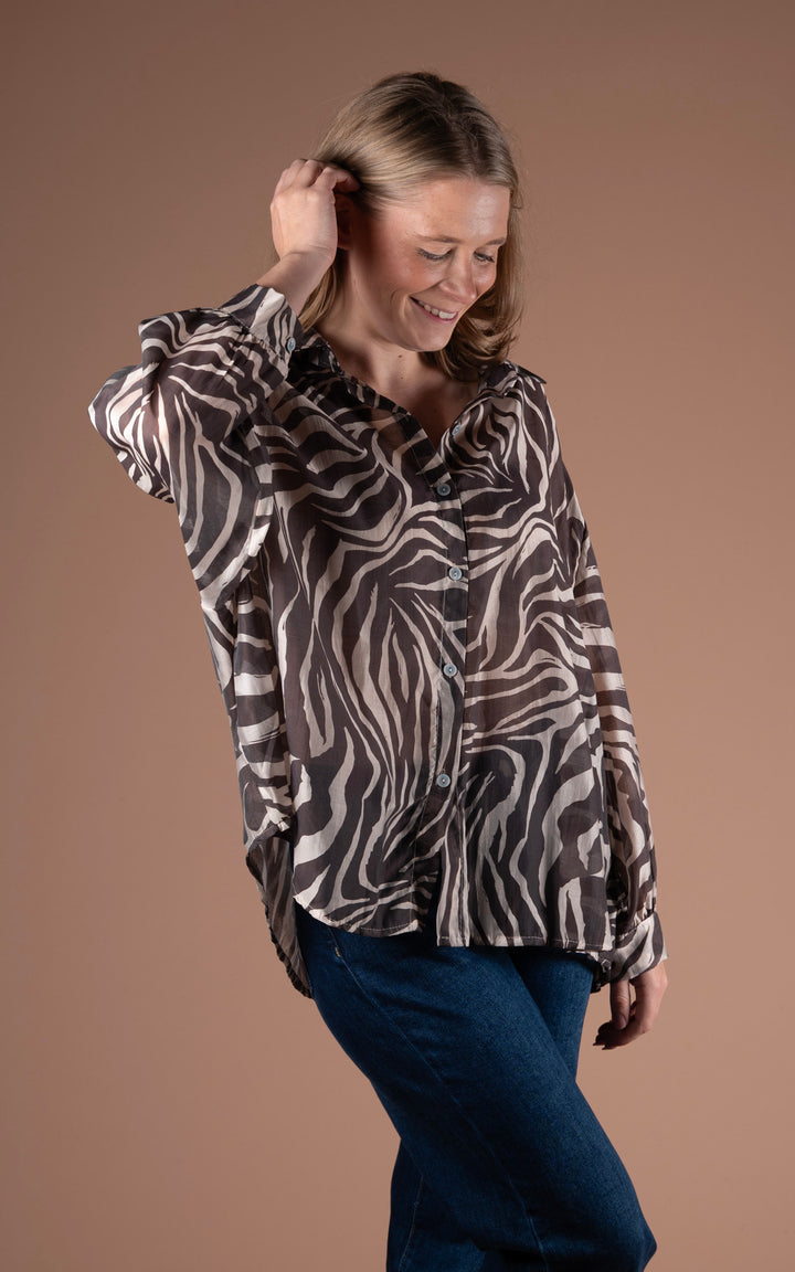 Zebra Shirt | Chocolate