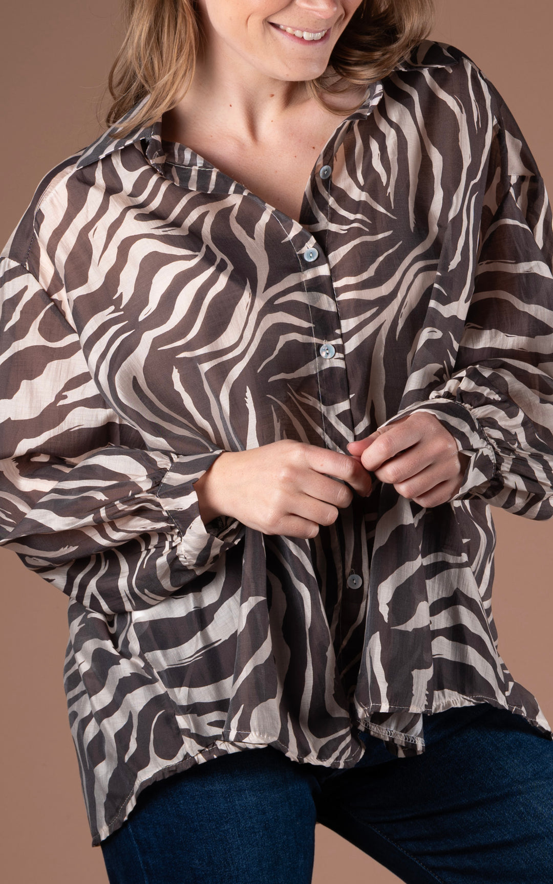 Zebra Shirt | Chocolate