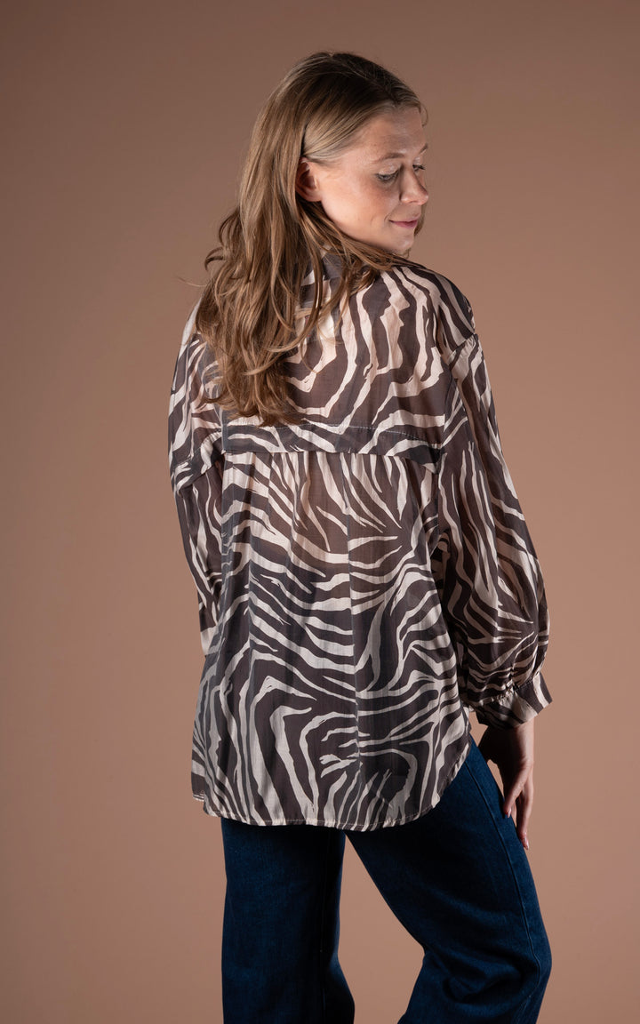Zebra Shirt | Chocolate