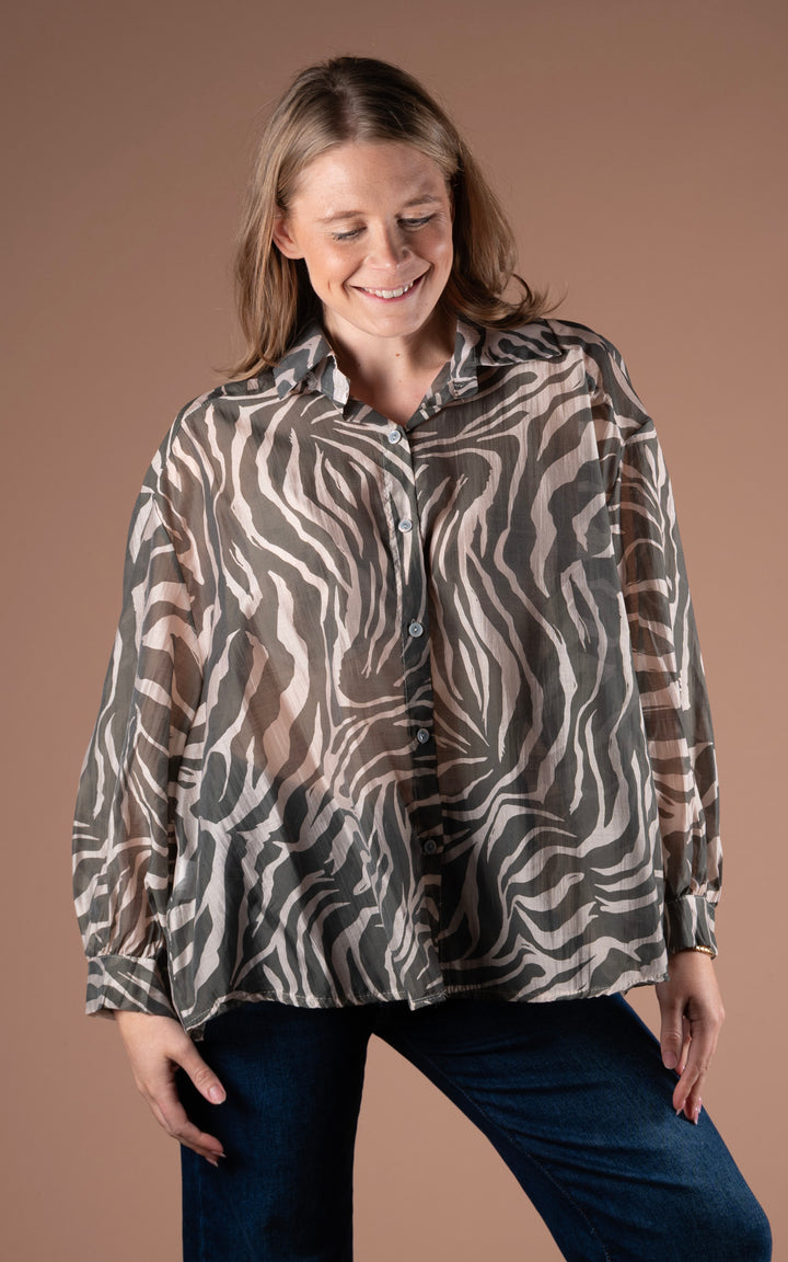 Zebra Shirt | Khaki
