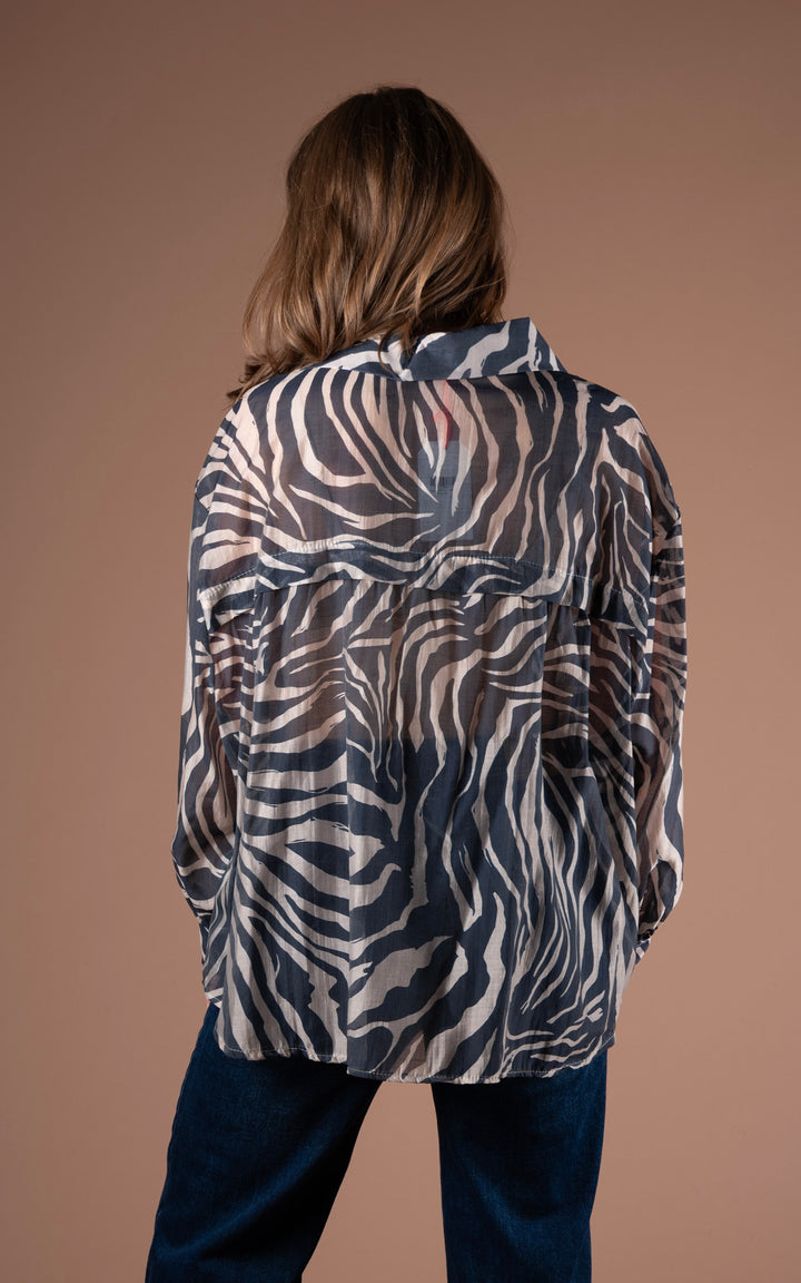 Zebra Shirt | Navy