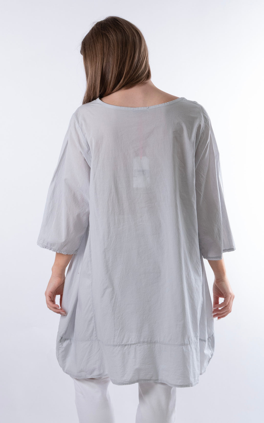 Zena Spotted Longline Top | Grey