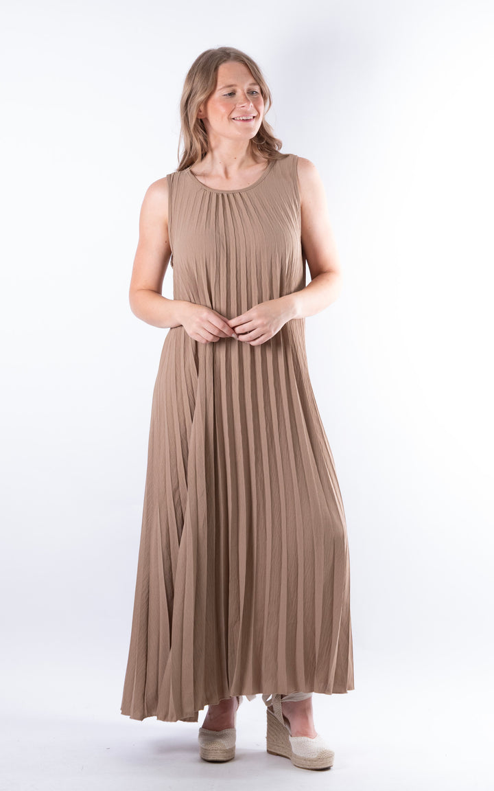 Zoe Maxi Pleated Dress | Sand