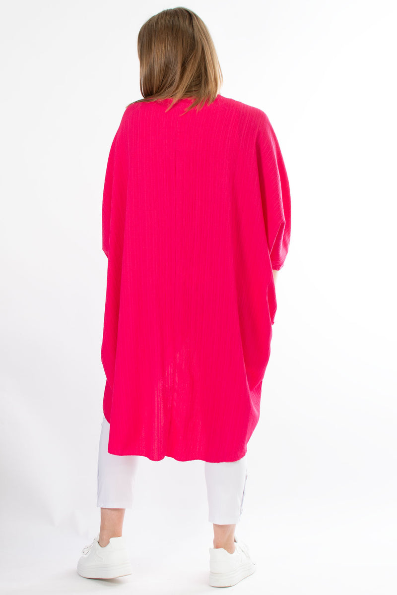 Zoe Waterfall Cardigan | Hot Pink