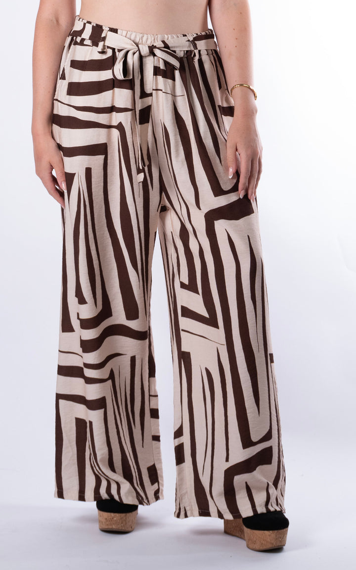 Zuri Pattern Trouser | Chocolate