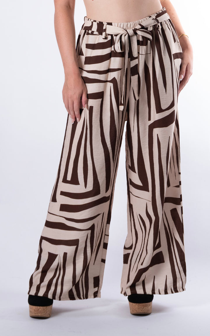 Zuri Pattern Trouser | Chocolate