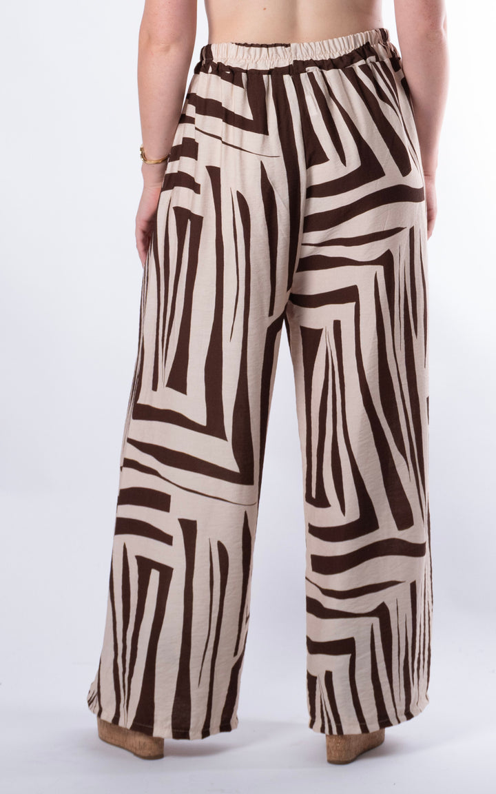 Zuri Pattern Trouser | Chocolate