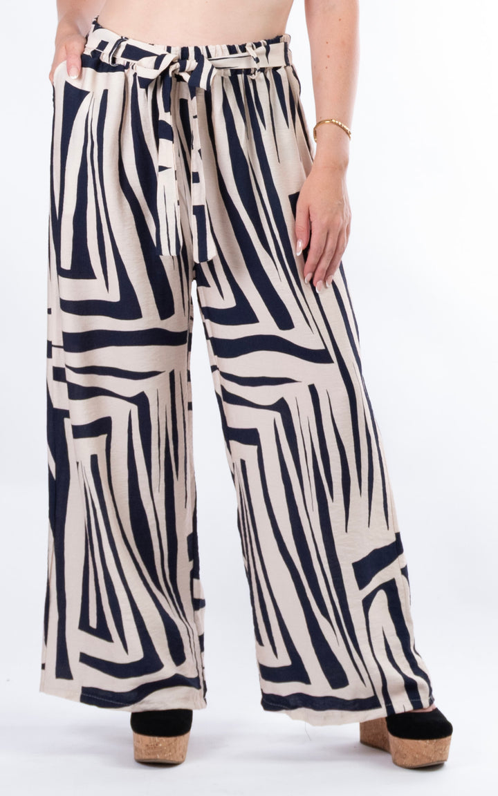 Zuri Pattern Trouser | Navy