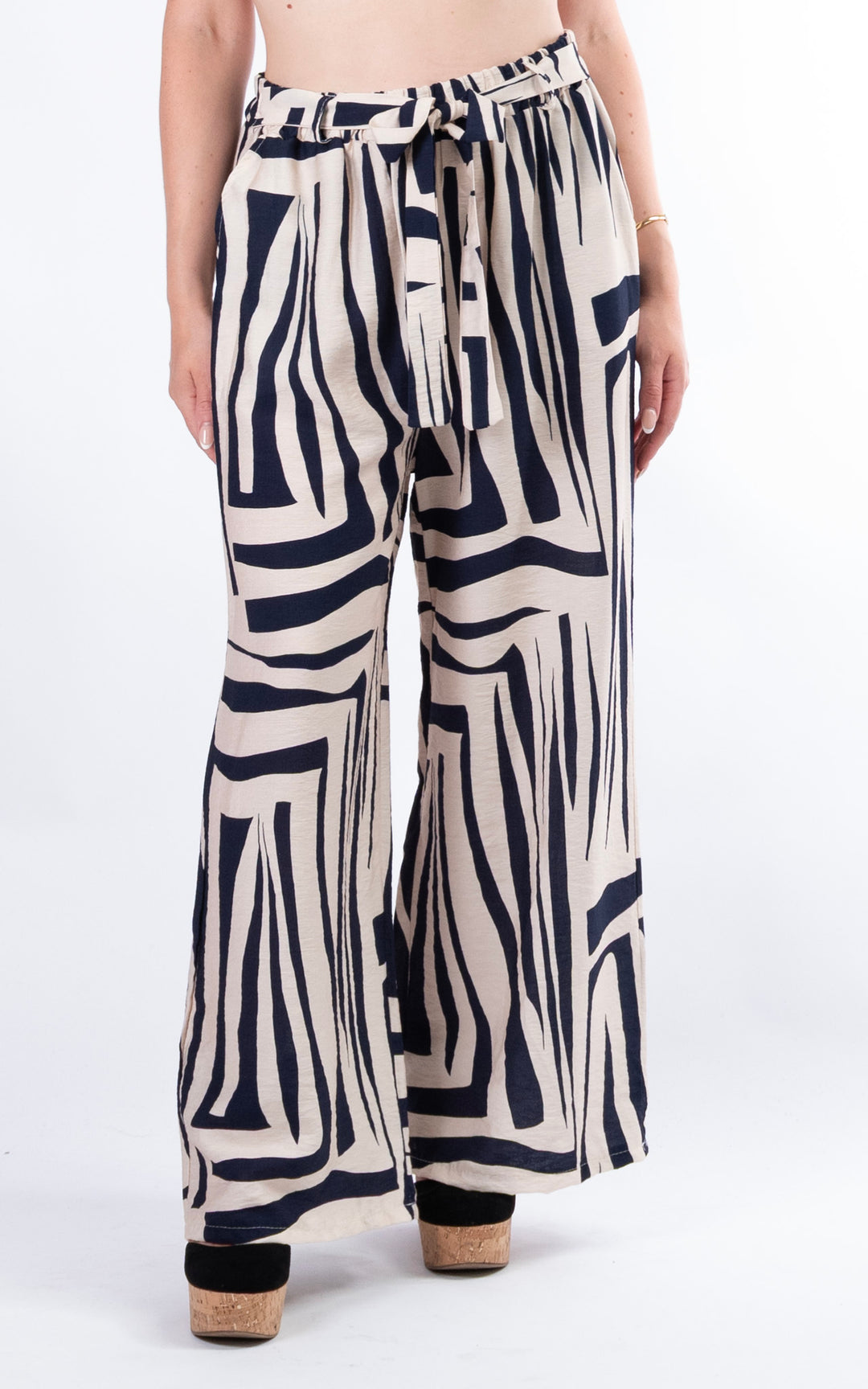 Zuri Pattern Trouser | Navy