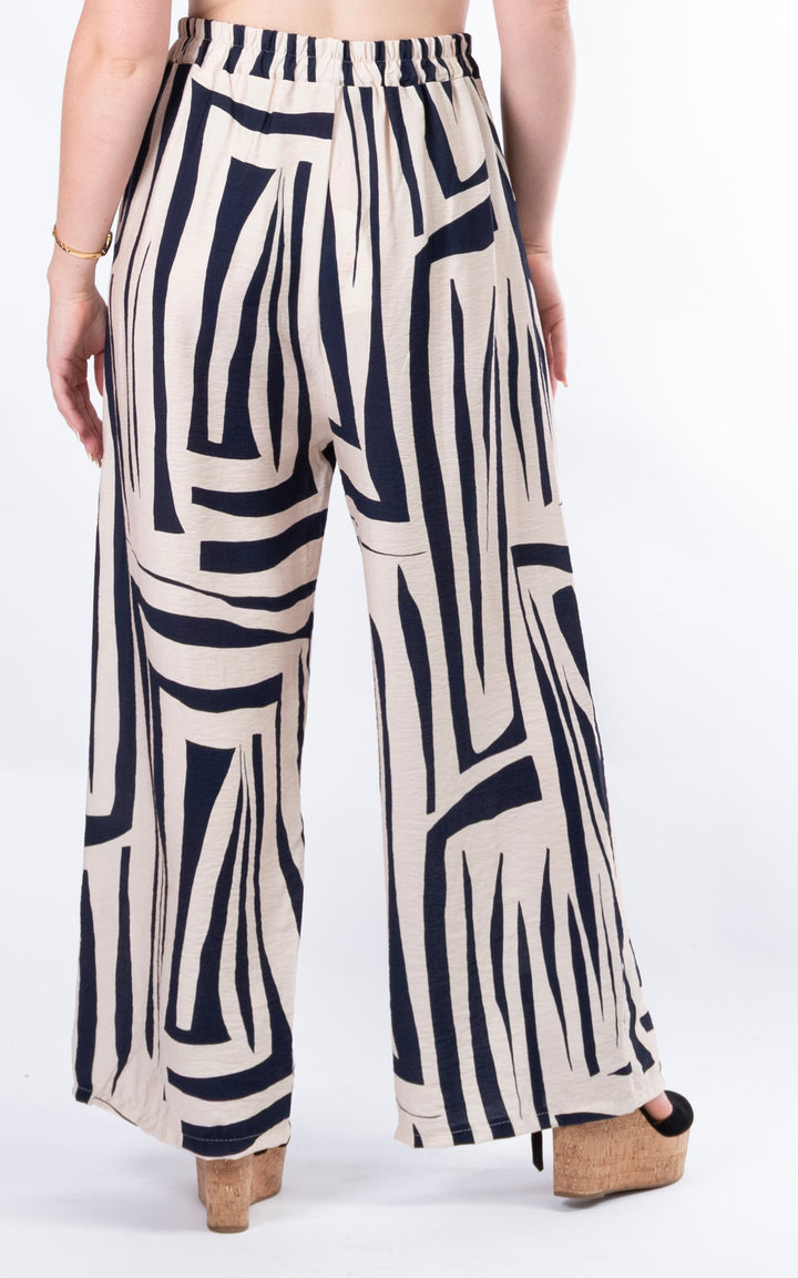 Zuri Pattern Trouser | Navy