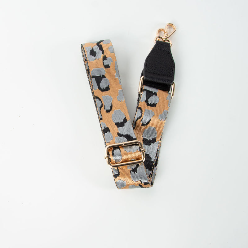 Briony Bag Strap | Leopard | Grey