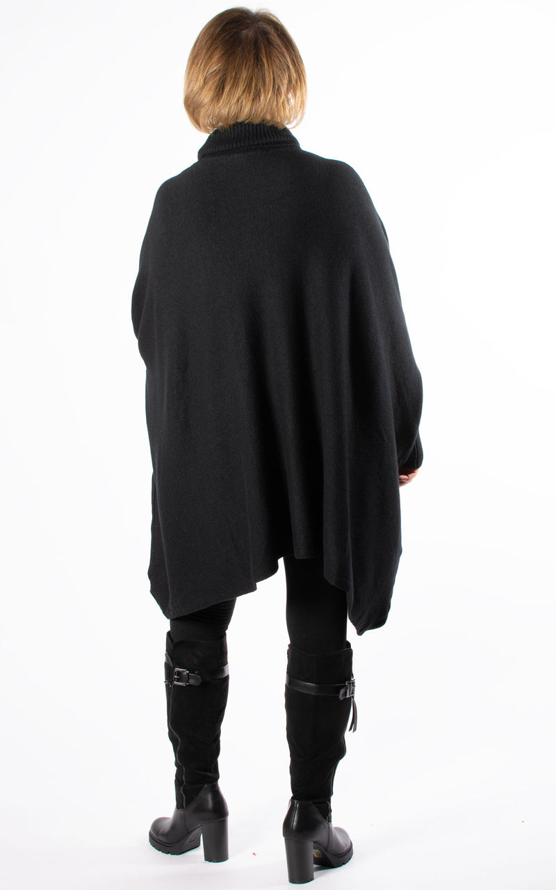 Charlotte Roll Neck | Black