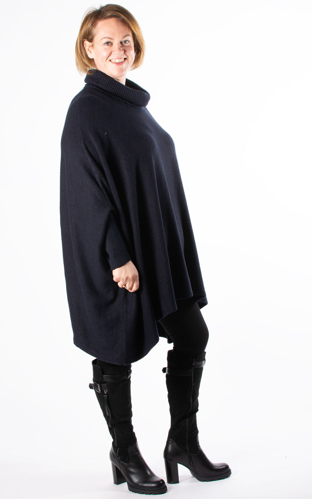 Charlotte Roll Neck | Navy