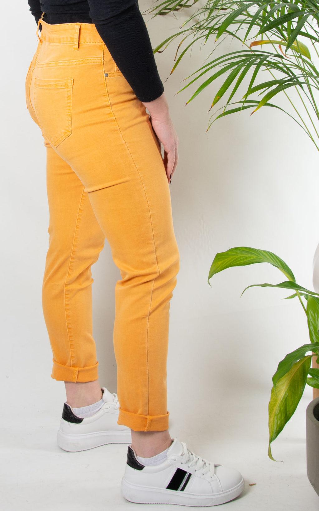 Coloured High Waist Jeans | Orange