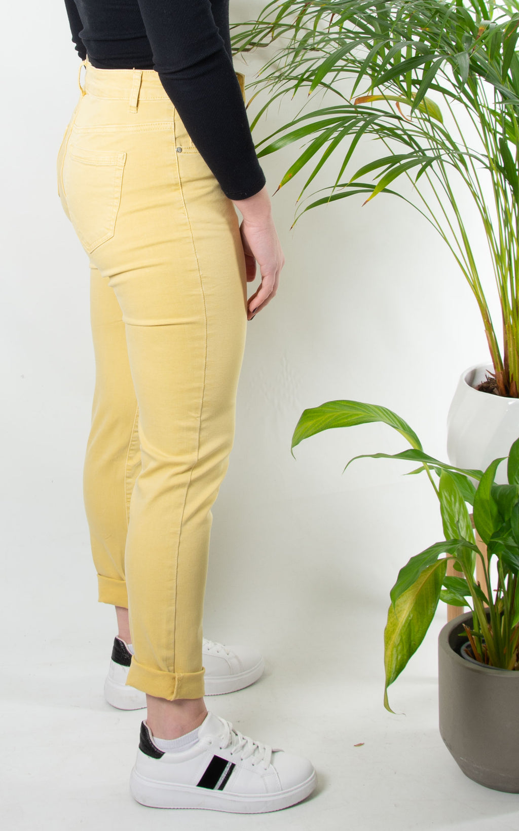 Coloured High Waist Jeans | Yellow