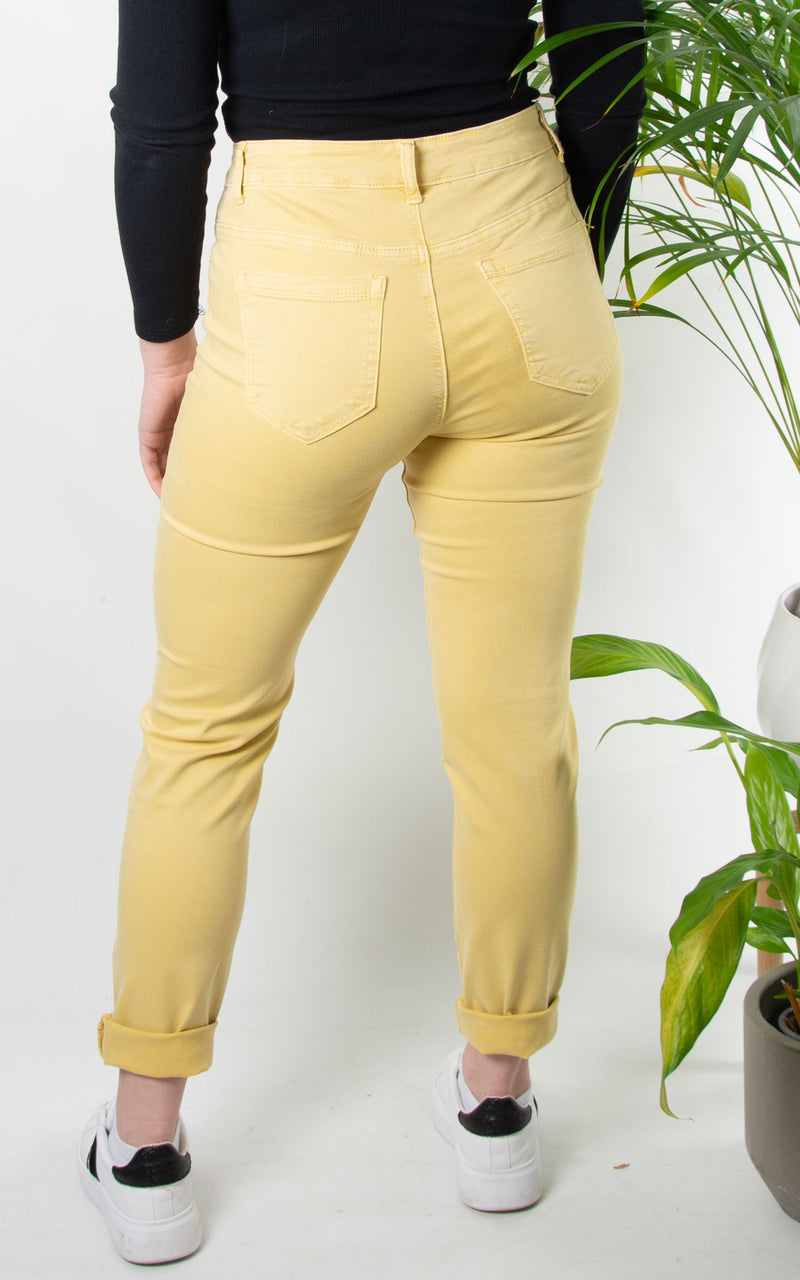 Coloured High Waist Jeans | Yellow