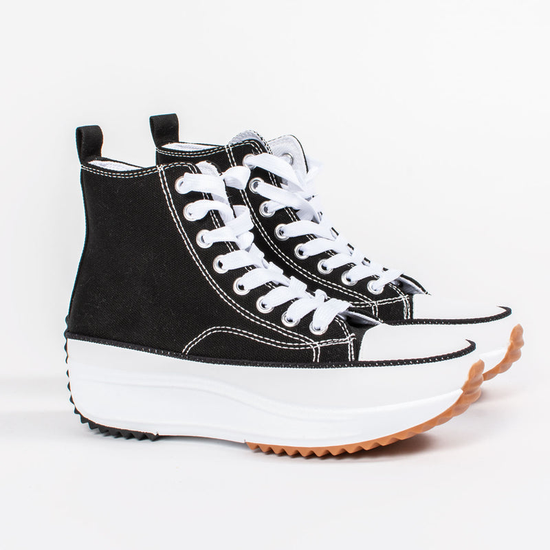 Connie Trainer | Chunky High Top | Black