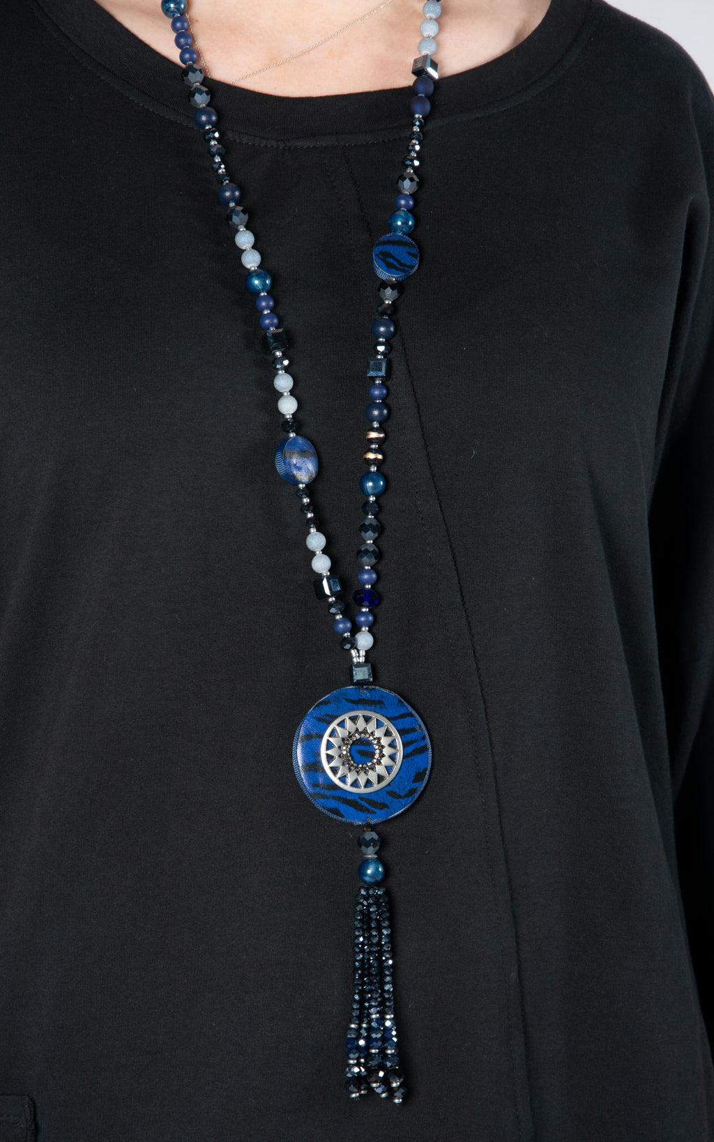 Belize Zebra Tassel | Blue