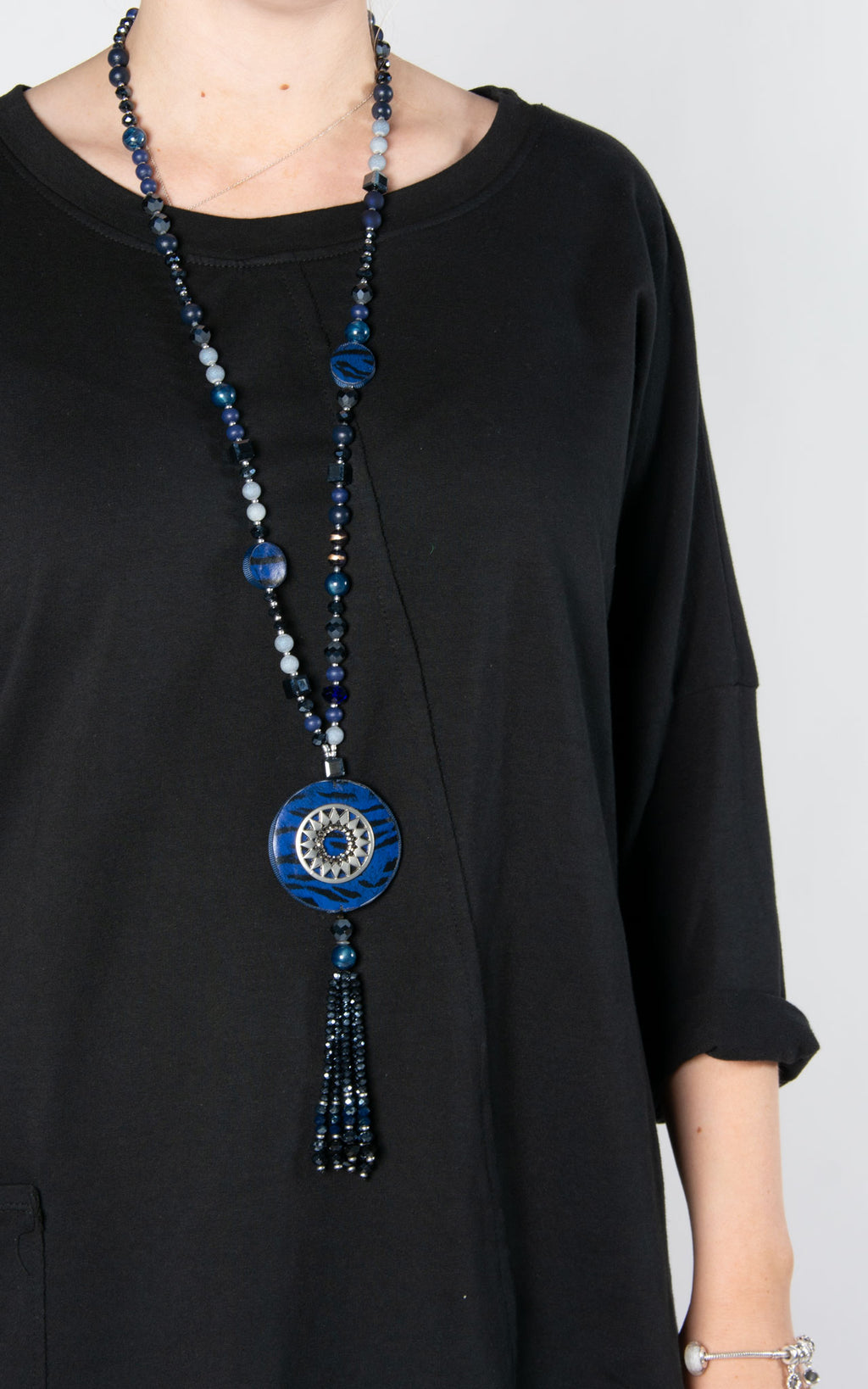 Belize Zebra Tassel | Blue