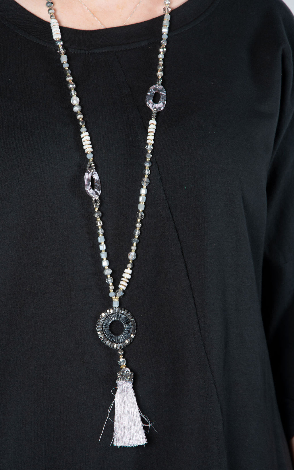 Marble Tassel Bead | Grey