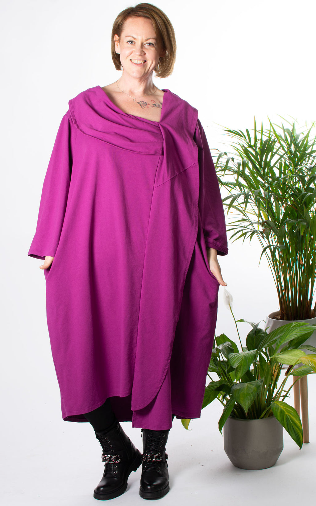 Deborah Tunic Dress | Plum Purple