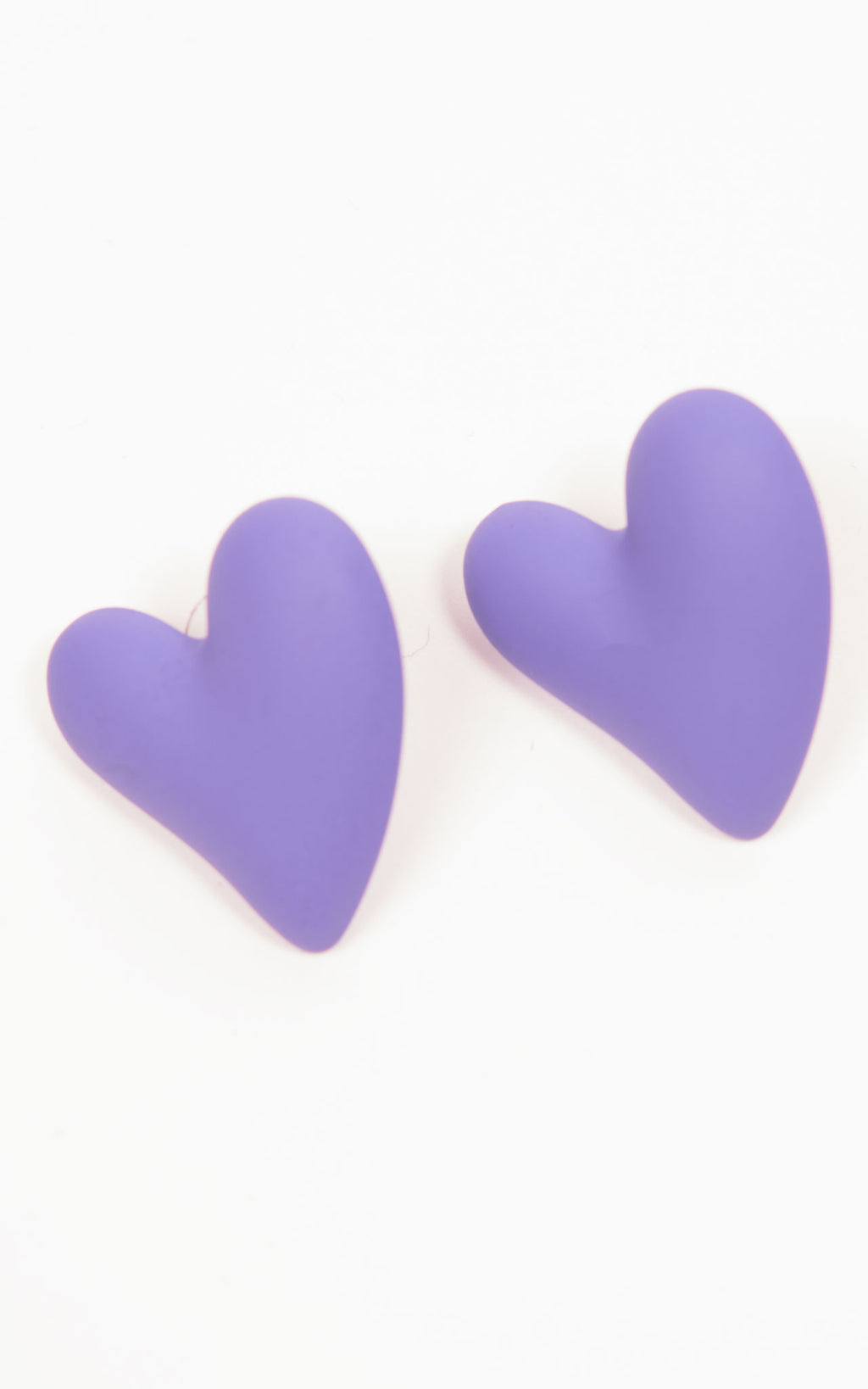 Earrings | Chunky Heart | Purple