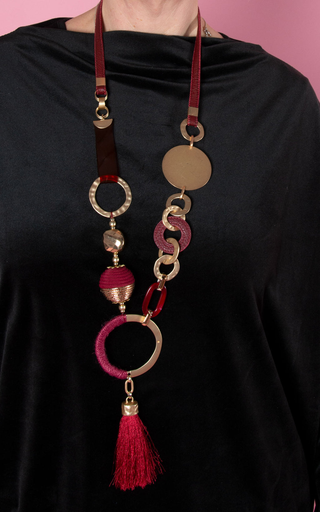 Gia Hoop Tassel | Red
