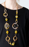 Hoop Chain Necklace | Yellow