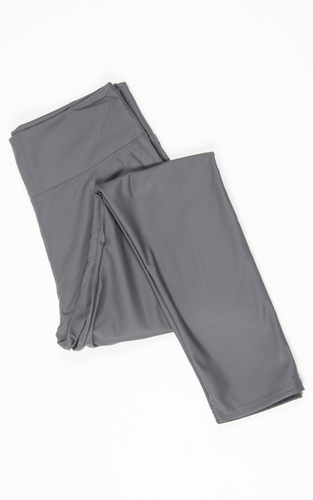 Leather Look Leggings | Charcoal