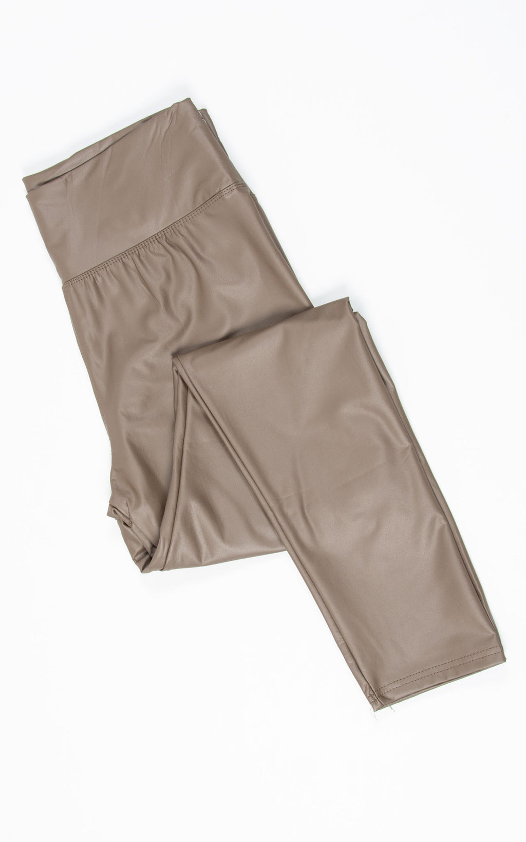 Leather Look Leggings | Taupe