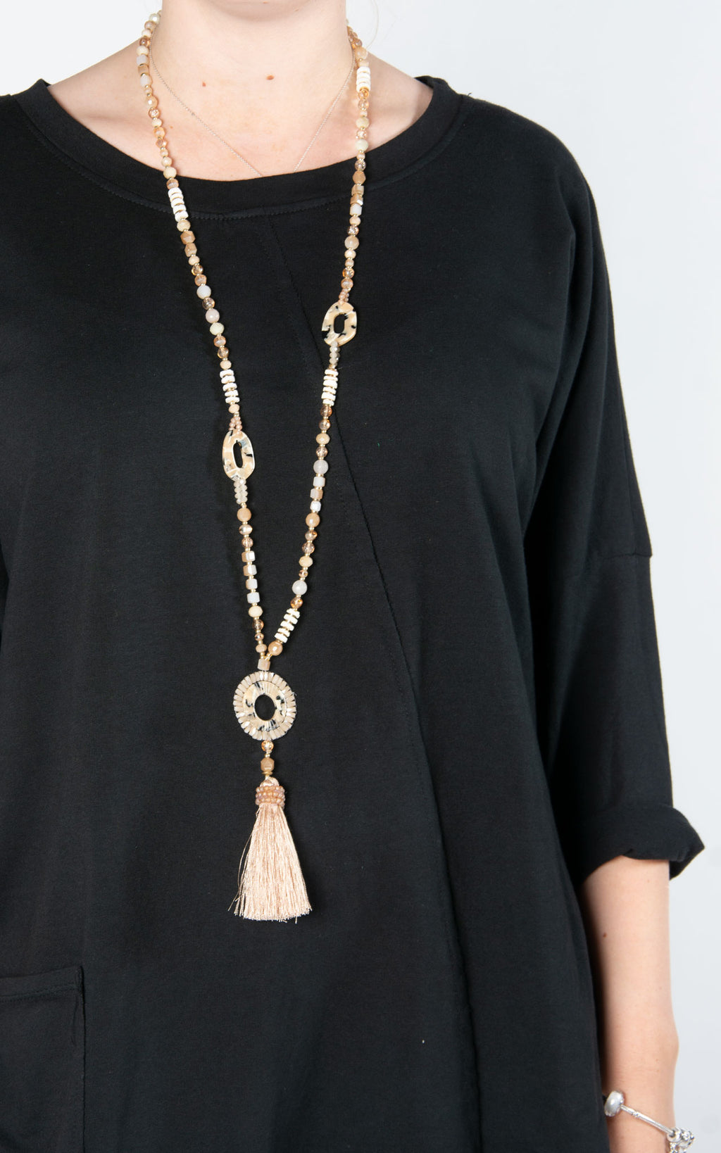 Marble Tassel Bead | Mocha