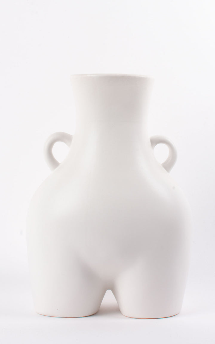 Matt Love Handles Vase | White | Large