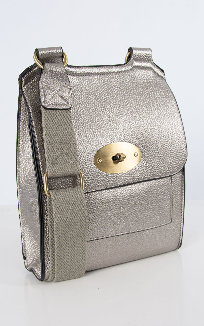 Messenger Bag | Metallic Grey