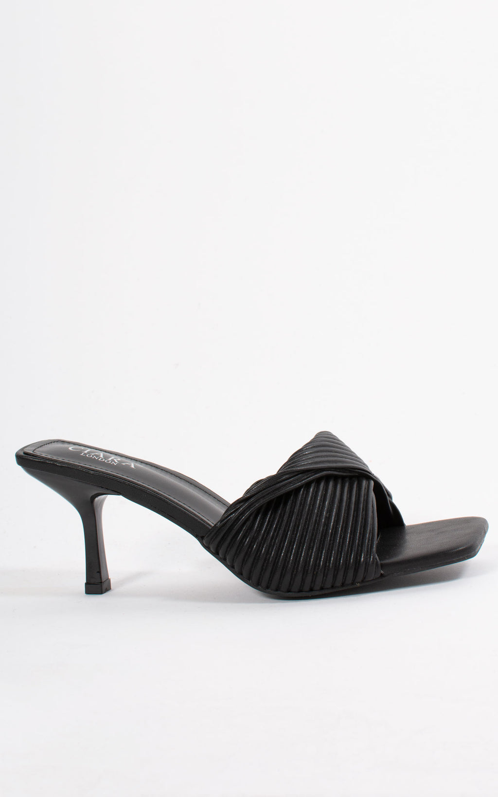 Ribbed Mule| Black