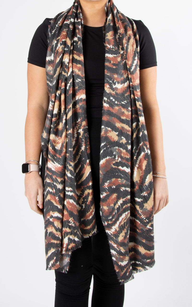 Scarf | Abstract Tiger | Rust