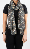 Scarf | Abstract Tiger | Teal