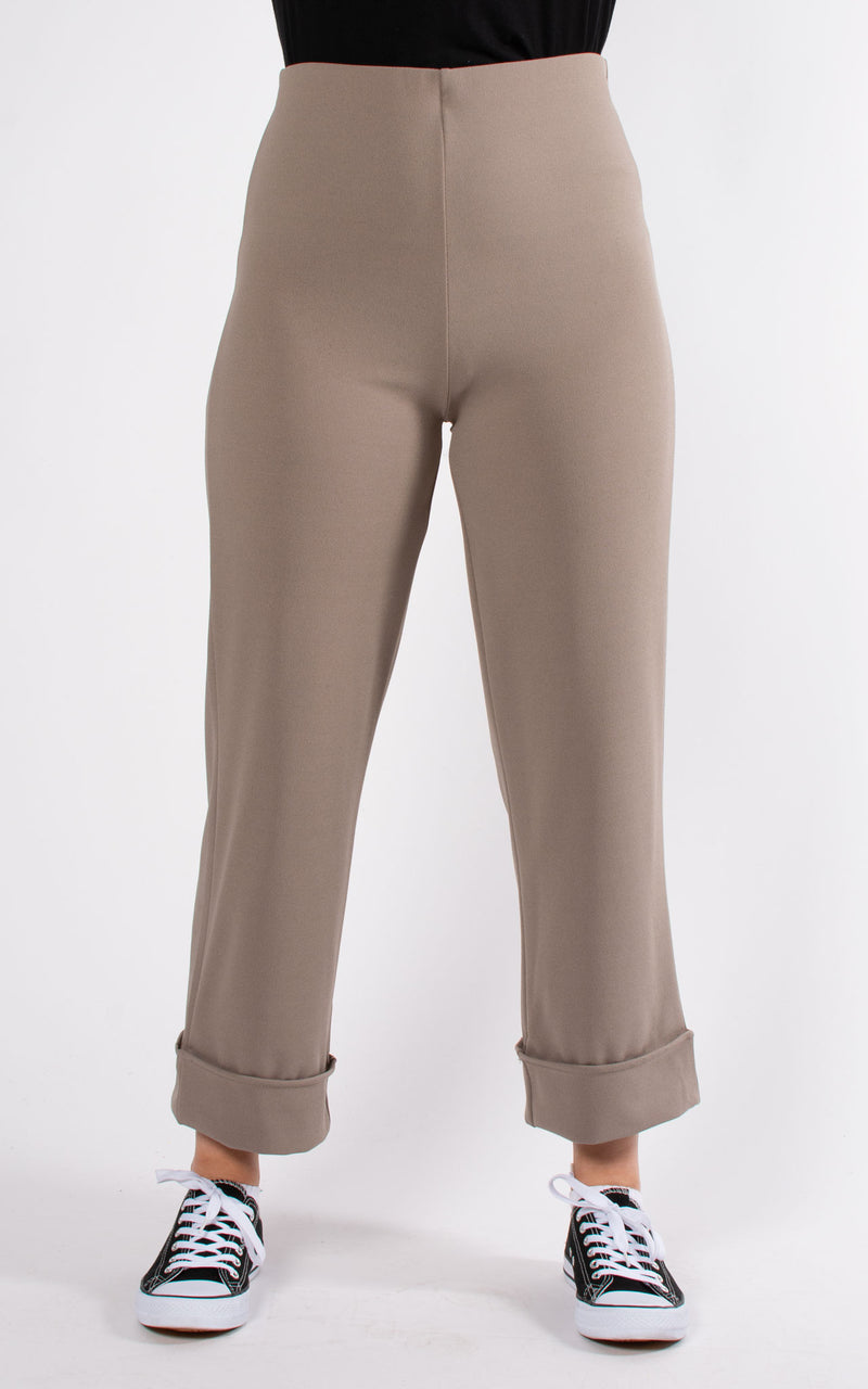 Turn Up Trousers | Taupe