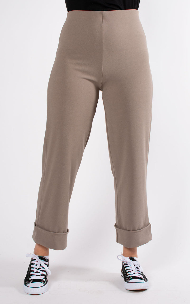Turn Up Trousers | Taupe