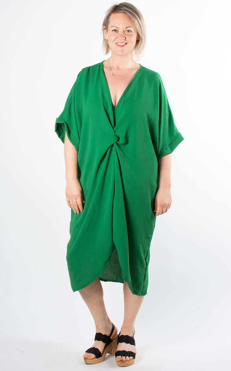 Whoopi V-neck Dress | Green