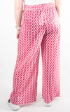 Wide Leg Chevron Trousers | Hot Pink