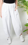 Wide Leg Sweat Pocket Trouser | White