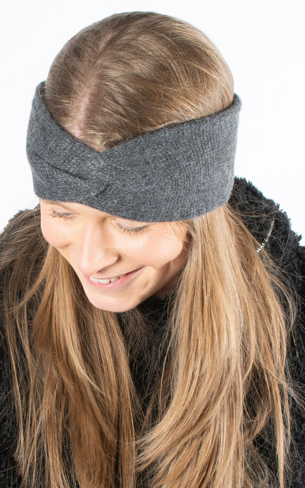 Winter Headband | Knitted | Dark Grey