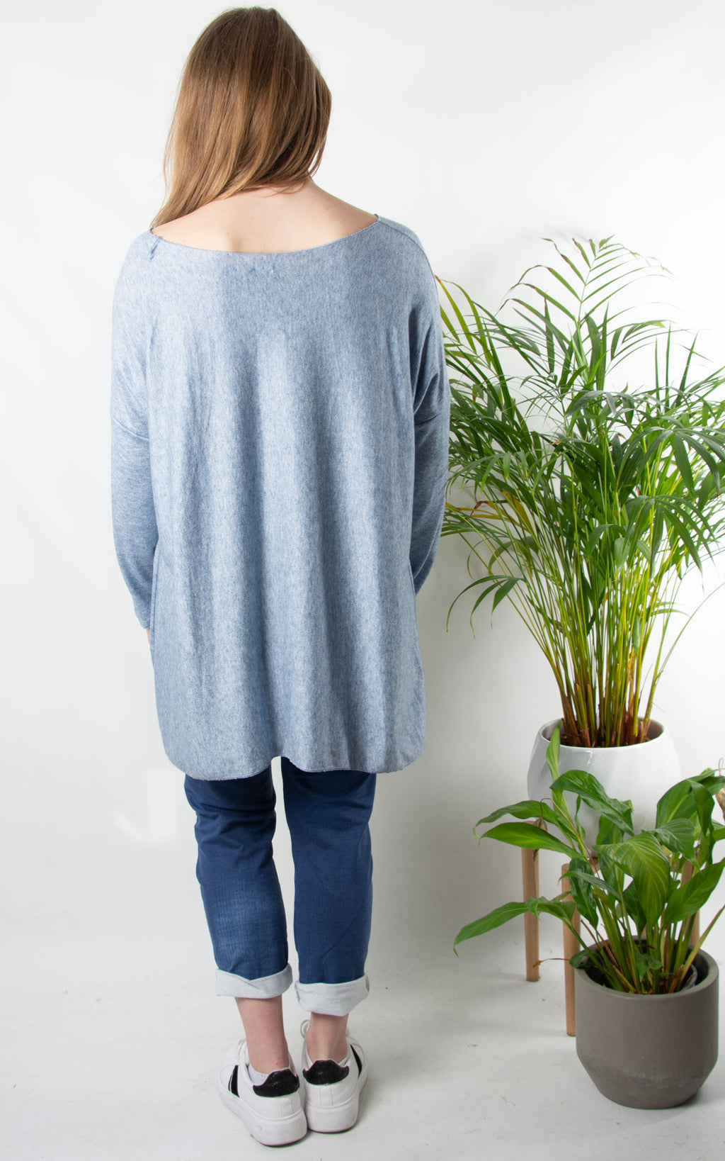 Xanthe Soft Knit Top | Denim